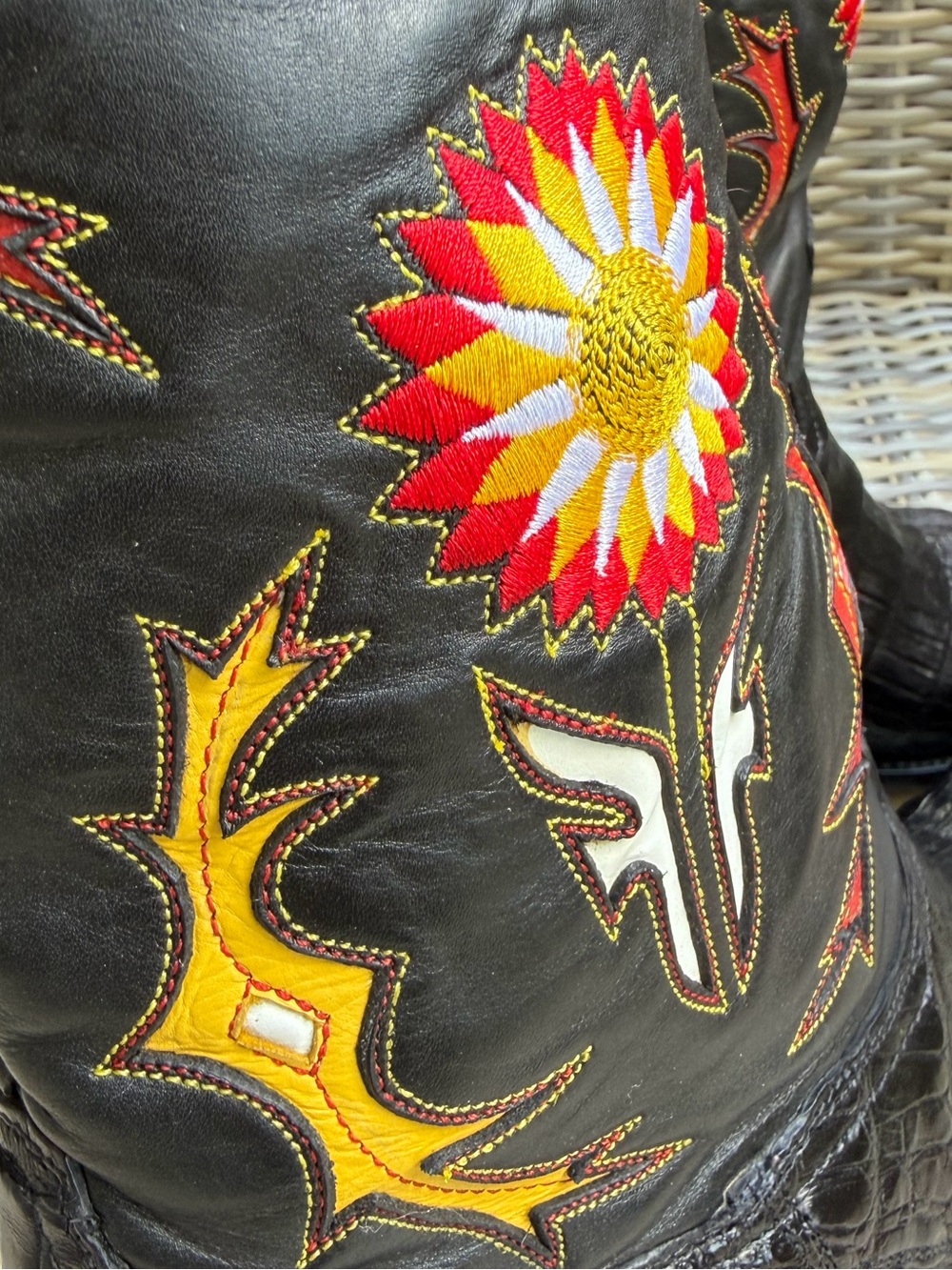 Frye x Jennifer Estes Alligator Cowboy Boots 10 B Western Rodeo Cowgirl - Picture 12 of 15